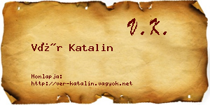 Vér Katalin névjegykártya