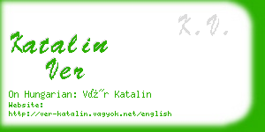 katalin ver business card